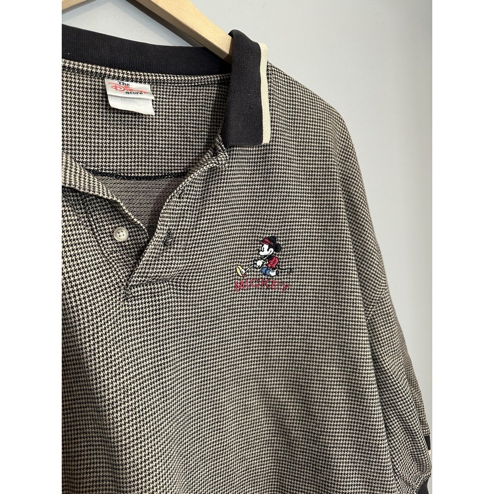 Vintage 90s Disney Store Mens Size XXL Shirt Embroidered Mickey Mouse Golf Polo